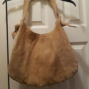 Suede hobo bag